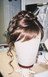 Wig up-do; front view