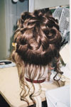 Wig up-do; rear view