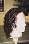 Wig; outside view; with translucent skin colored forehead area