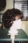 Wig styled; profile   